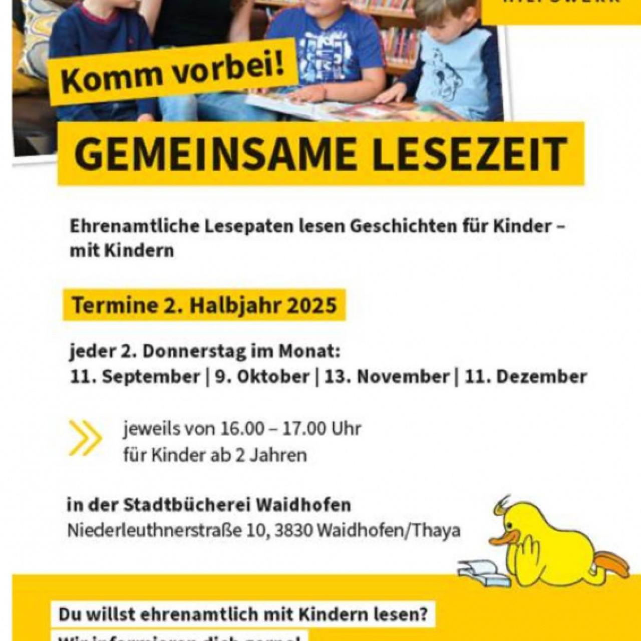 Flyer Gemeinsame Lesezeit